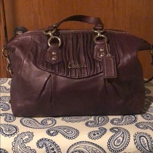 Deep purple coach purse